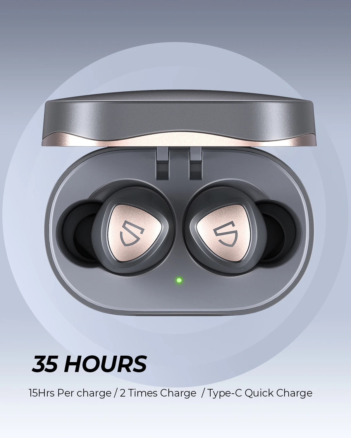 SOUNDPEATS Sonic Bluetooth 5.2 Wireless Earphones QCC3040 APTX-adaptive CVC 8.0 TWS Mirroring Earbuds Game Mode 45H Playtime